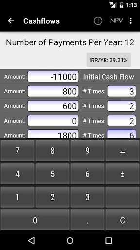 10bii Financial Calculator screenshot