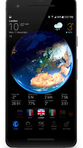 3D EARTH - weersvoorspelling screenshot