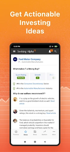Aandelen, Financieel nieuws screenshot