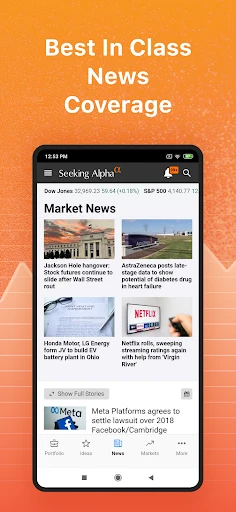 Aandelen, Financieel nieuws screenshot