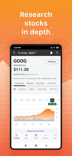 Aandelen, Financieel nieuws screenshot