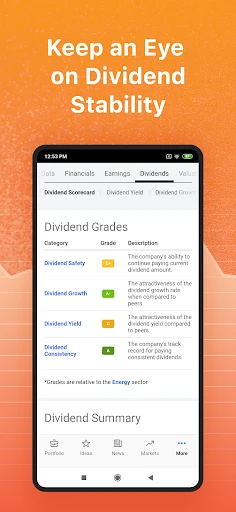 Aandelen, Financieel nieuws screenshot