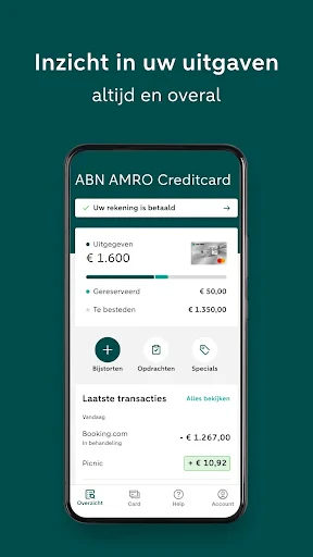 ABN AMRO Creditcard screenshot