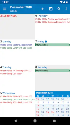 aCalendar+ Calendar & Tasks screenshot
