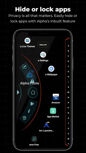 Alpha Hybrid Launcher 4D-thema screenshot