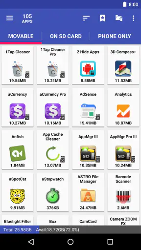 AppMgr Pro III (App 2 SD) screenshot