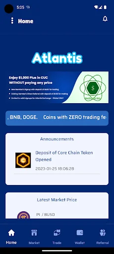 AtlantisCEX screenshot