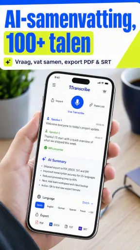 Audio naar Tekst Omzetten screenshot