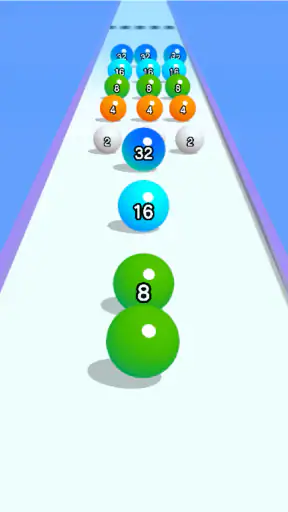 Ball Run 2048: merge number screenshot