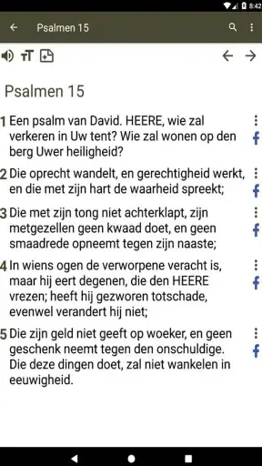 Bijbel app Nederlands audio screenshot