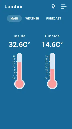 Binnenthermometer screenshot