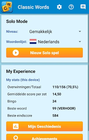 Classic Words (Nederlands) screenshot