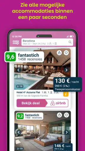 Cozycozy: Alle accommodaties screenshot
