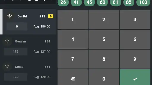 DARTS Scorebord 2025 screenshot