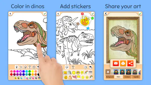 Dinosaurus kleur spel screenshot
