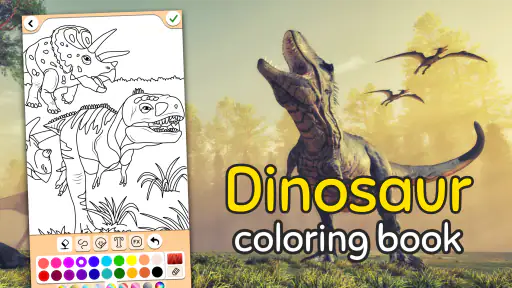 Dinosaurus kleur spel screenshot