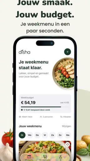 Disha: Weekmenu & Budget screenshot
