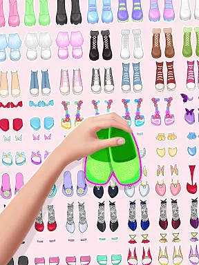 DIY-Sticker pop-aankleed spel screenshot