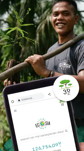 Ecosia Ecologische Browser screenshot