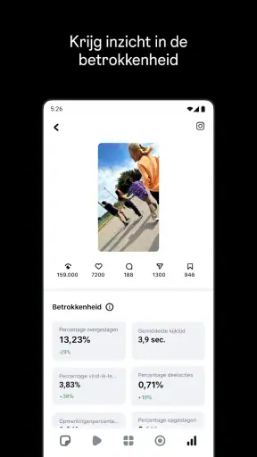 Edits, een Instagram-app screenshot
