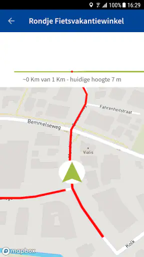 Fietsvakantiewinkel route-app screenshot