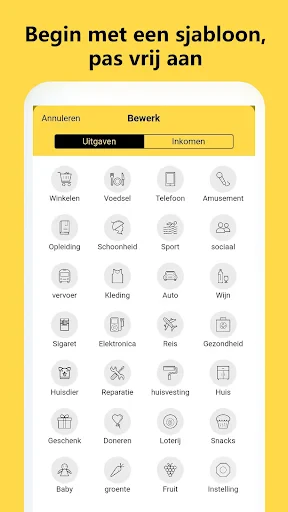 Geldmanager:Uitgaven bijhouden screenshot