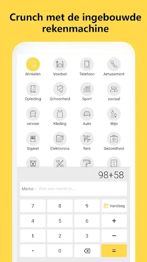 Geldmanager:Uitgaven bijhouden screenshot