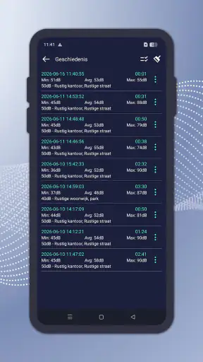 Geluidsmeter screenshot