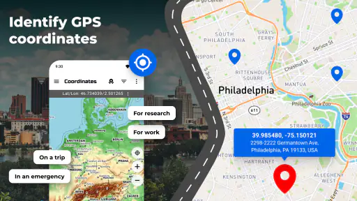 GPS coördinaten Kaart screenshot