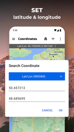 GPS coördinaten Kaart screenshot