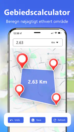 GPS navigatie, live aarde screenshot