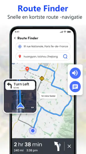 GPS satelliet live aardkaart screenshot
