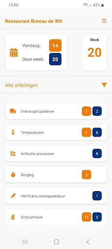 HACCP app Bureau de Wit screenshot