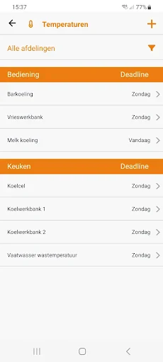 HACCP app Bureau de Wit screenshot