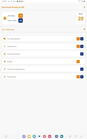 HACCP app Bureau de Wit screenshot