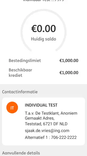 ING Commercial Card screenshot