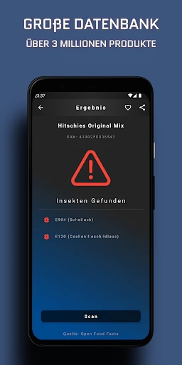 Insekten Lebensmittel Scanner screenshot