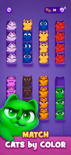 Kitty Sort: Twisted Tails screenshot