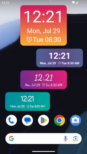 Klokwidget screenshot