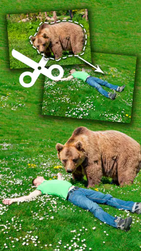 Knippen Plakken Foto Naadloze screenshot