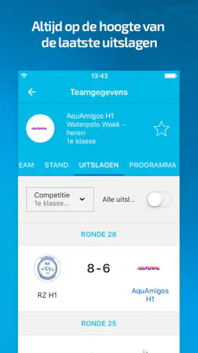 knzb waterpolo screenshot