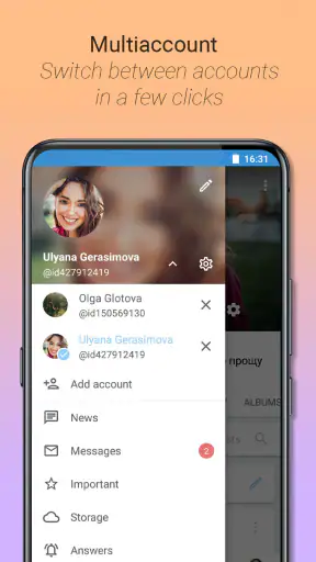 Kontakt: VKontakte, VK, ВК app screenshot