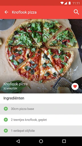 Kookboek recepten screenshot