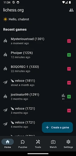 Lichess beta screenshot