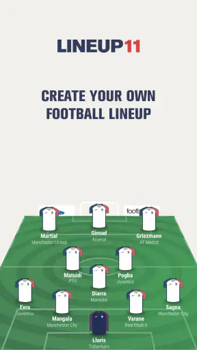 LINEUP11: Football Lineup screenshot