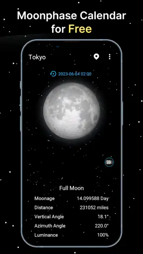 Maanfase kalender screenshot