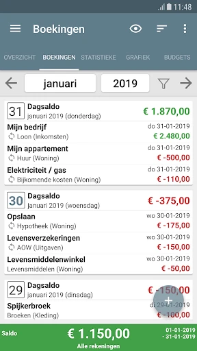 Mijn huishoudboek screenshot