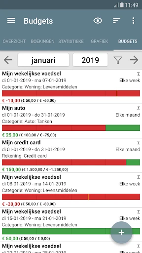 Mijn huishoudboek screenshot