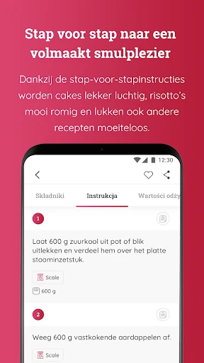 Monsieur Cuisine App screenshot
