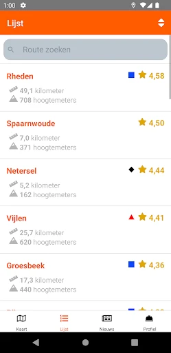 MTBroutes - Alle NL MTB routes screenshot
